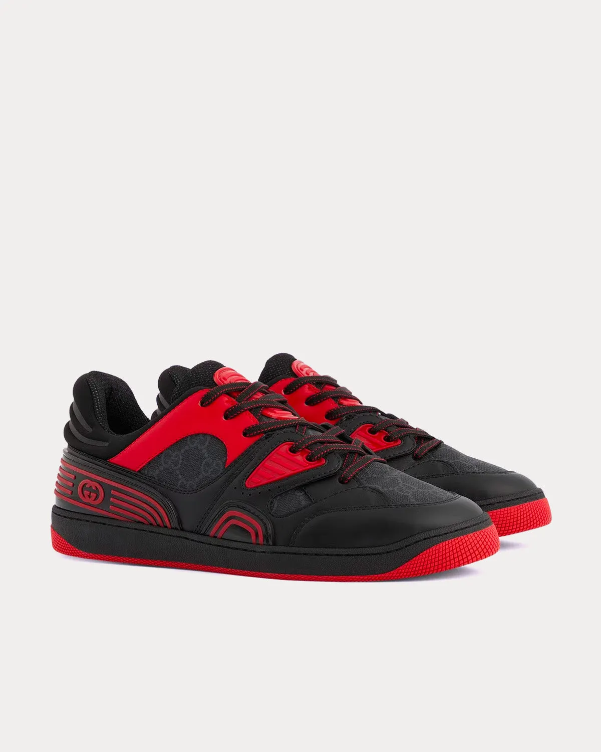 GG Basket Red / Black Low Top Sneakers