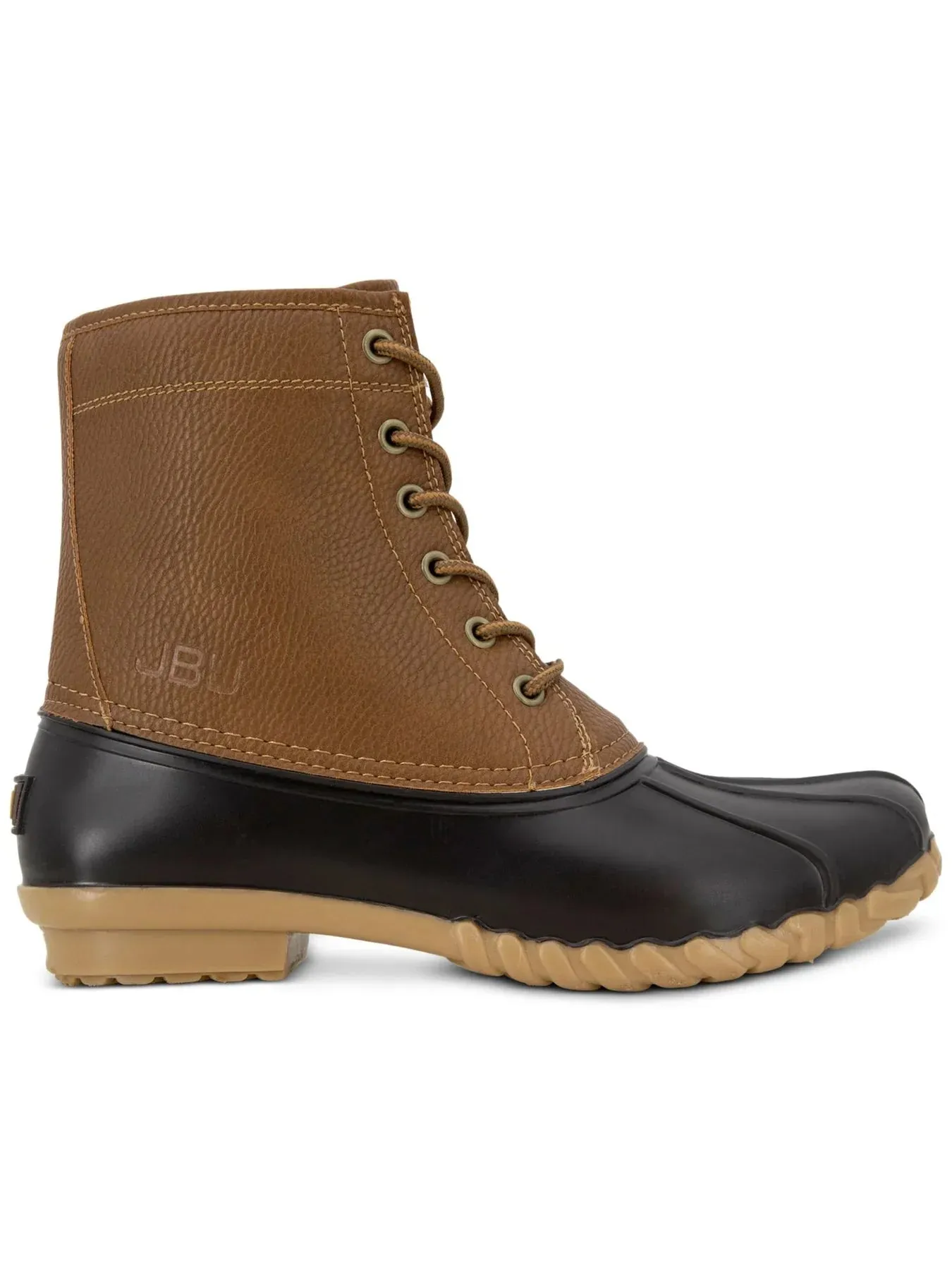 JBU Men's Maine Waterproof Round Toe Lace-Up Duck Boot  Color Tan Size 8