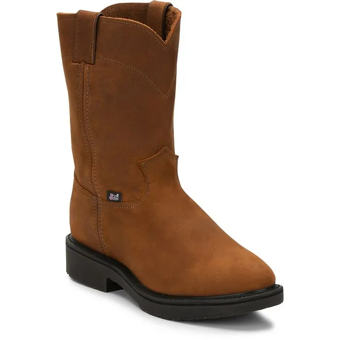 JUSTIN MENS CONDUCTOR PULL ON WORKBOOTS STYLE 4760