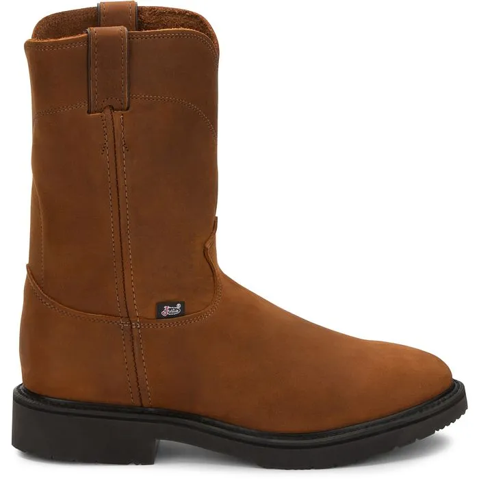 JUSTIN MENS CONDUCTOR PULL ON WORKBOOTS STYLE 4760