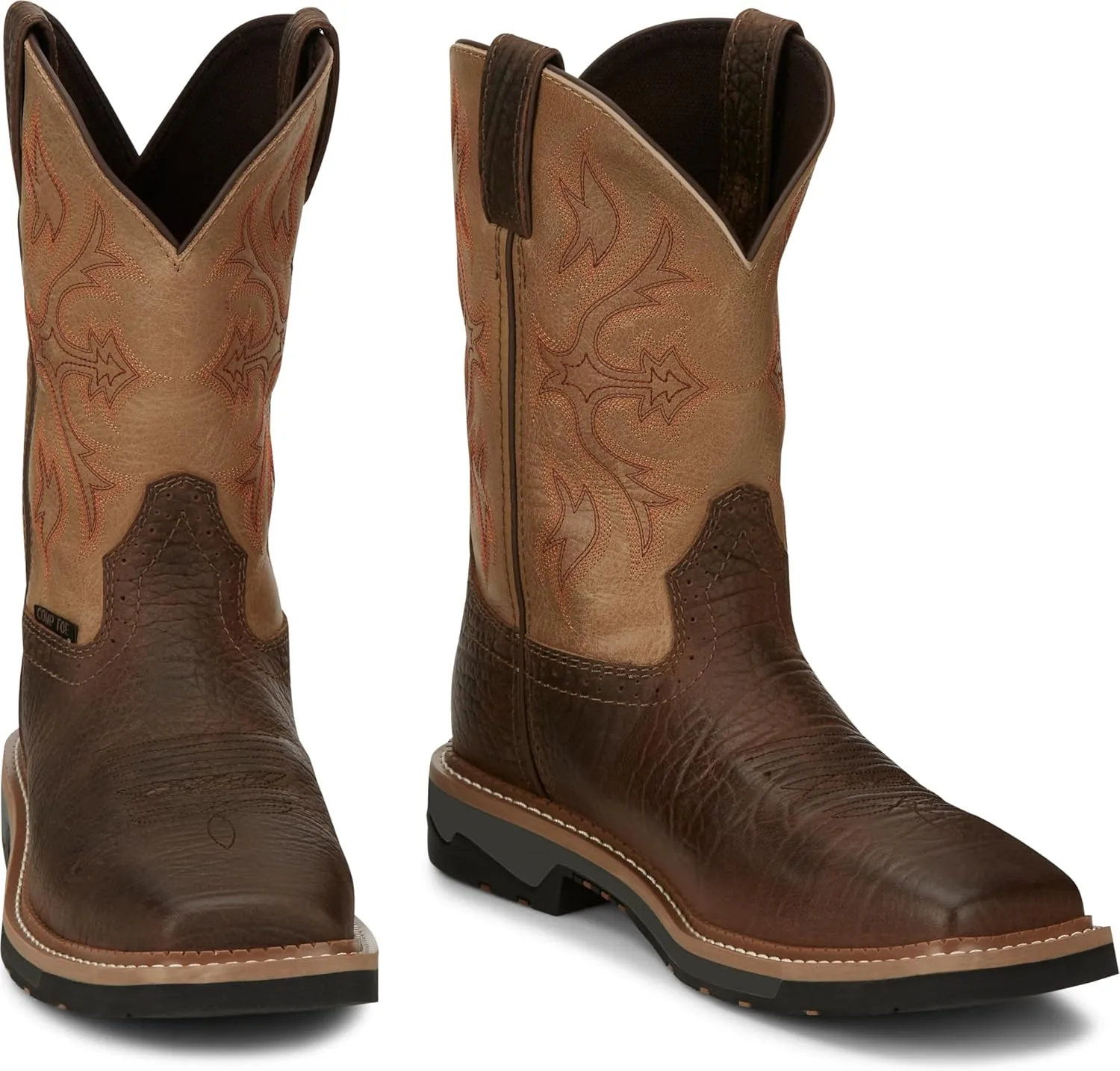 Justin Mens Stampede Bolt Comp Boots