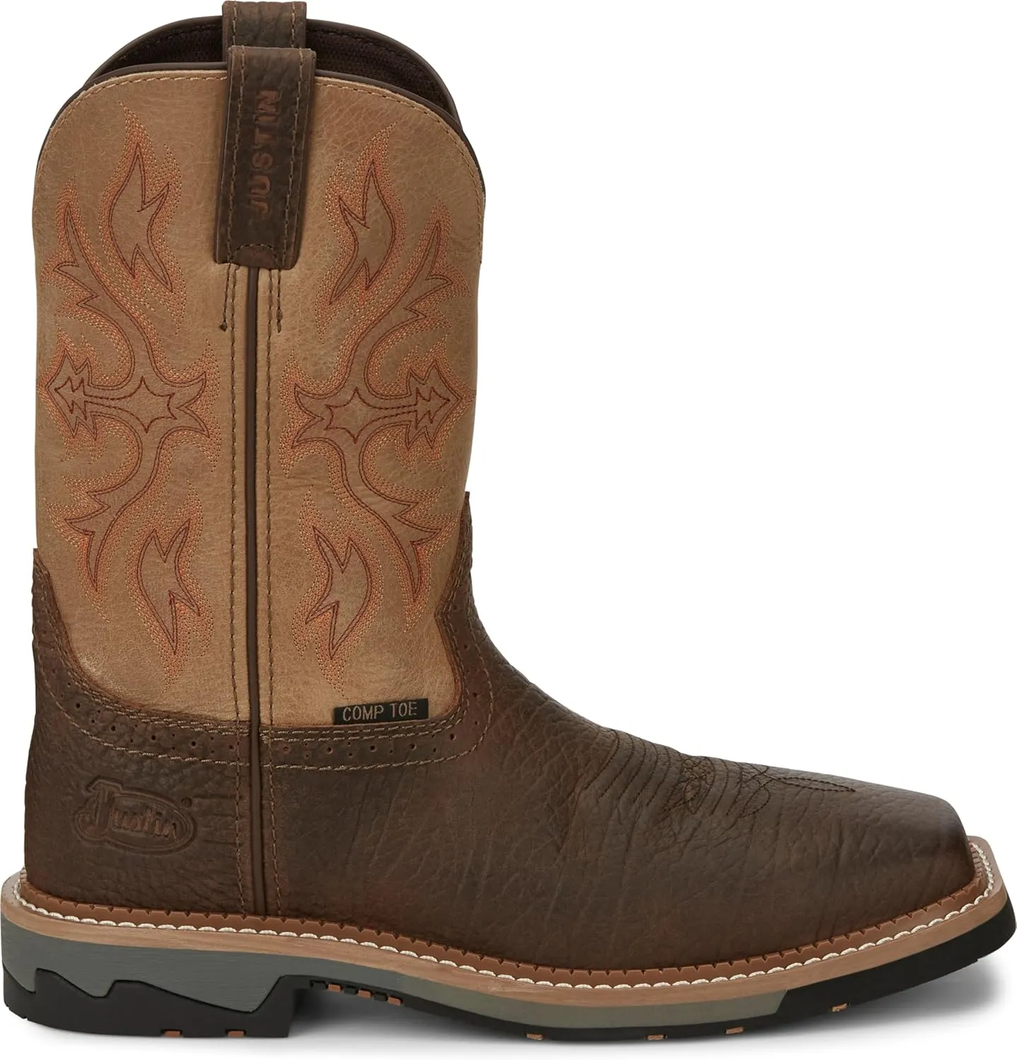 Justin Mens Stampede Bolt Comp Boots