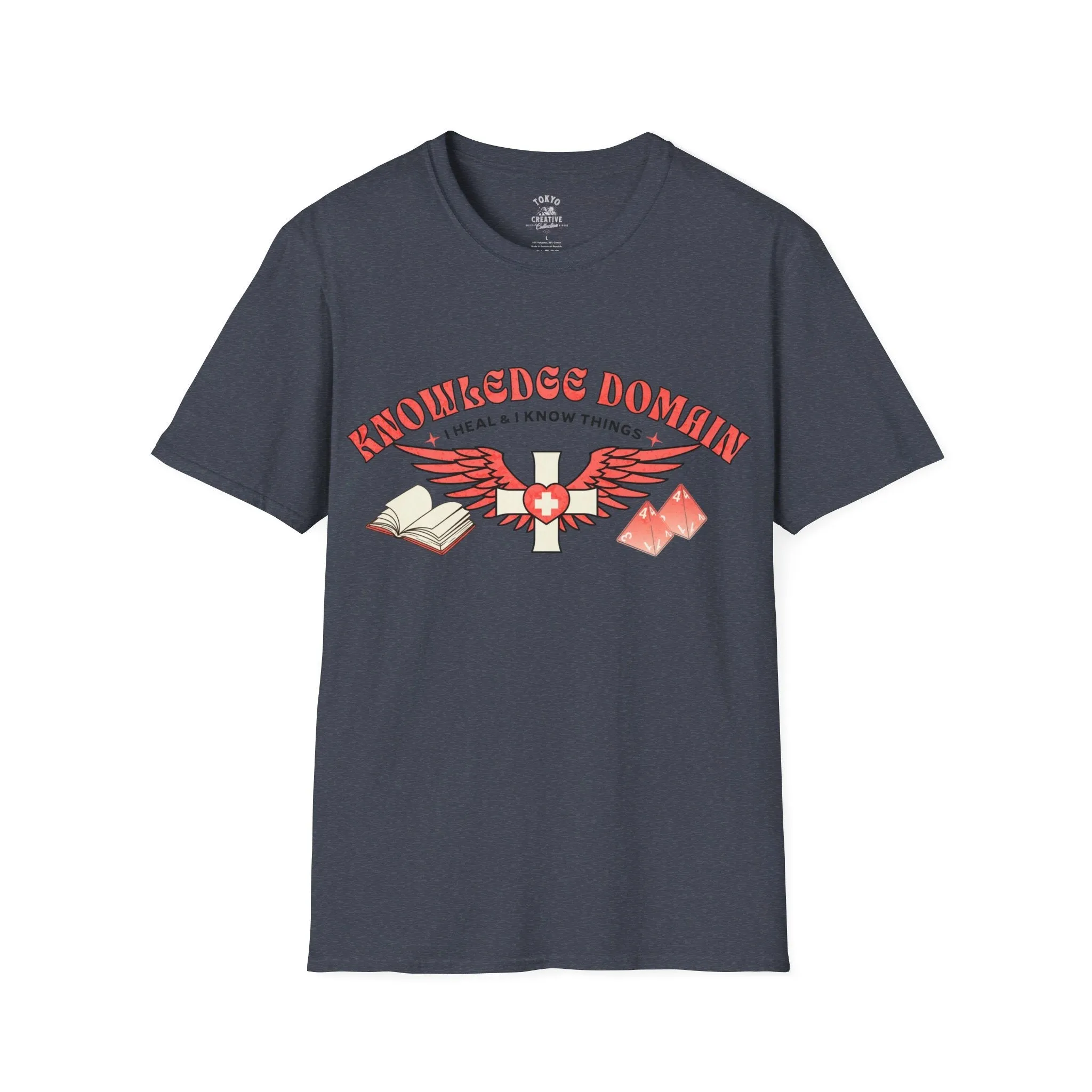 Knowledge Domain Cleric Shirt - "I Heal and I Know Things" Tee for RPG Gamers and Wise Healers
