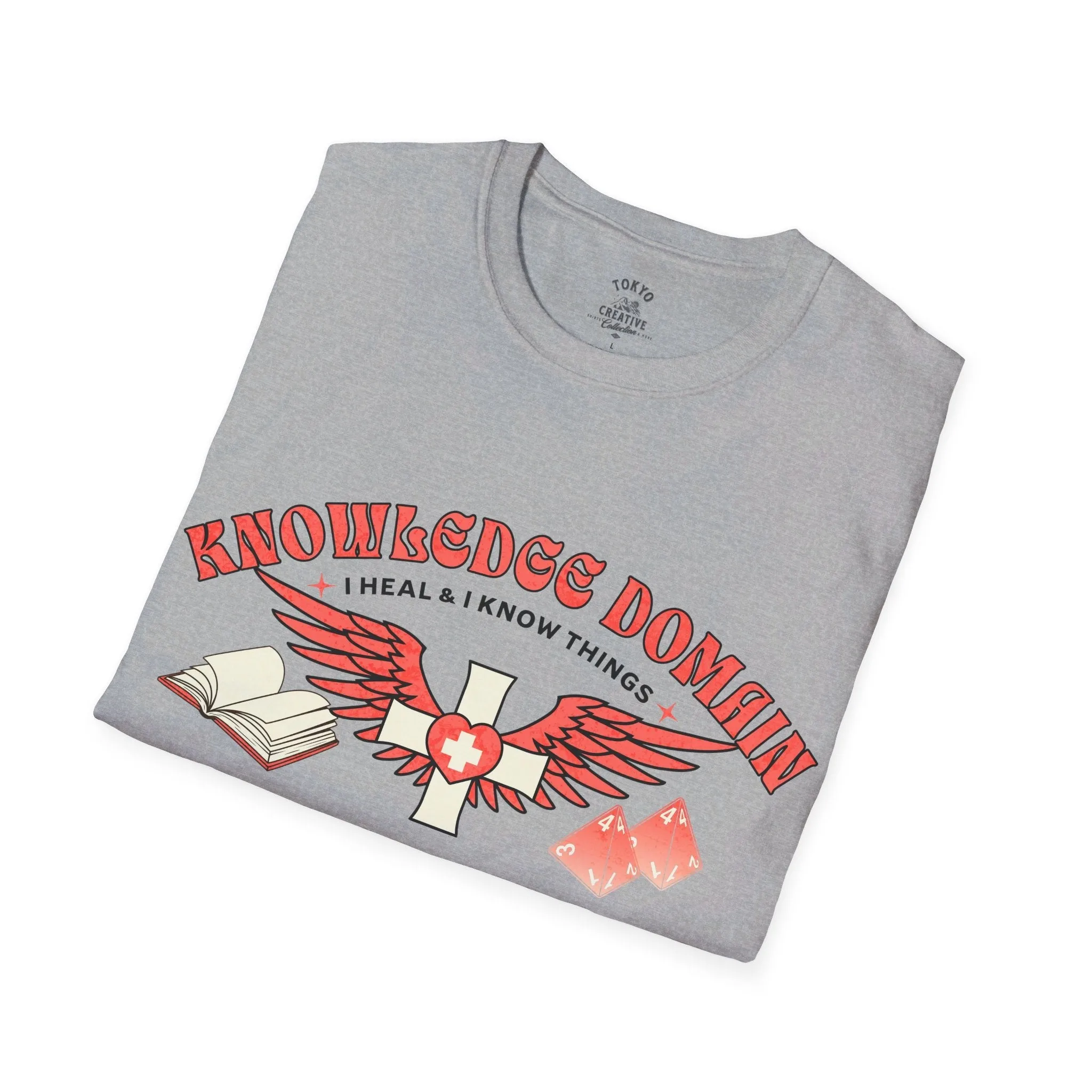 Knowledge Domain Cleric Shirt - "I Heal and I Know Things" Tee for RPG Gamers and Wise Healers