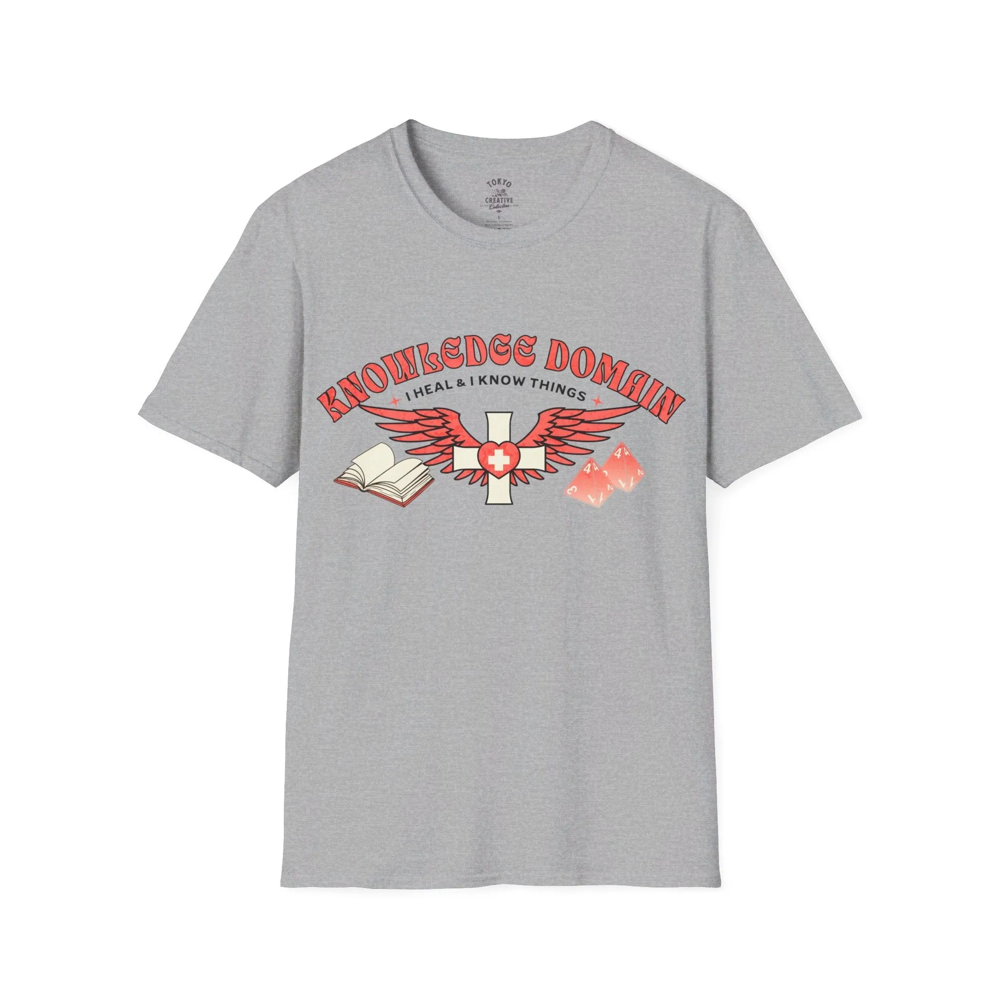 Knowledge Domain Cleric Shirt - "I Heal and I Know Things" Tee for RPG Gamers and Wise Healers