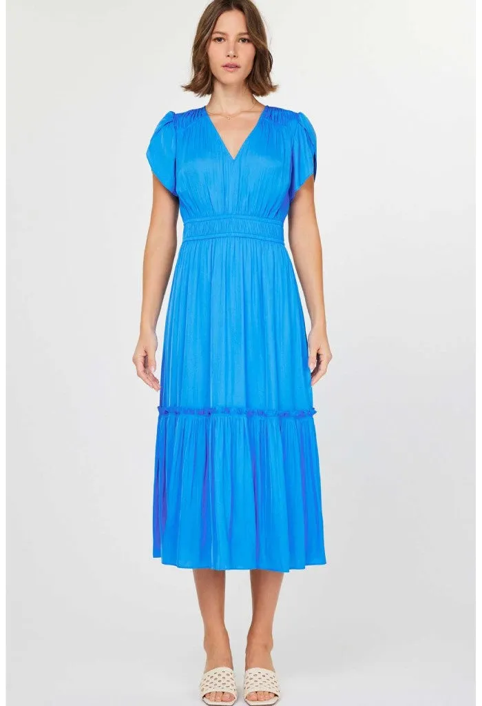 Lagoon Midi Dress-Azure Blue