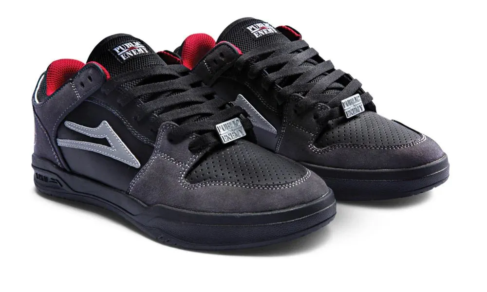 Lakai Telford Low - Public Enemy - Black / Charcoal Suede