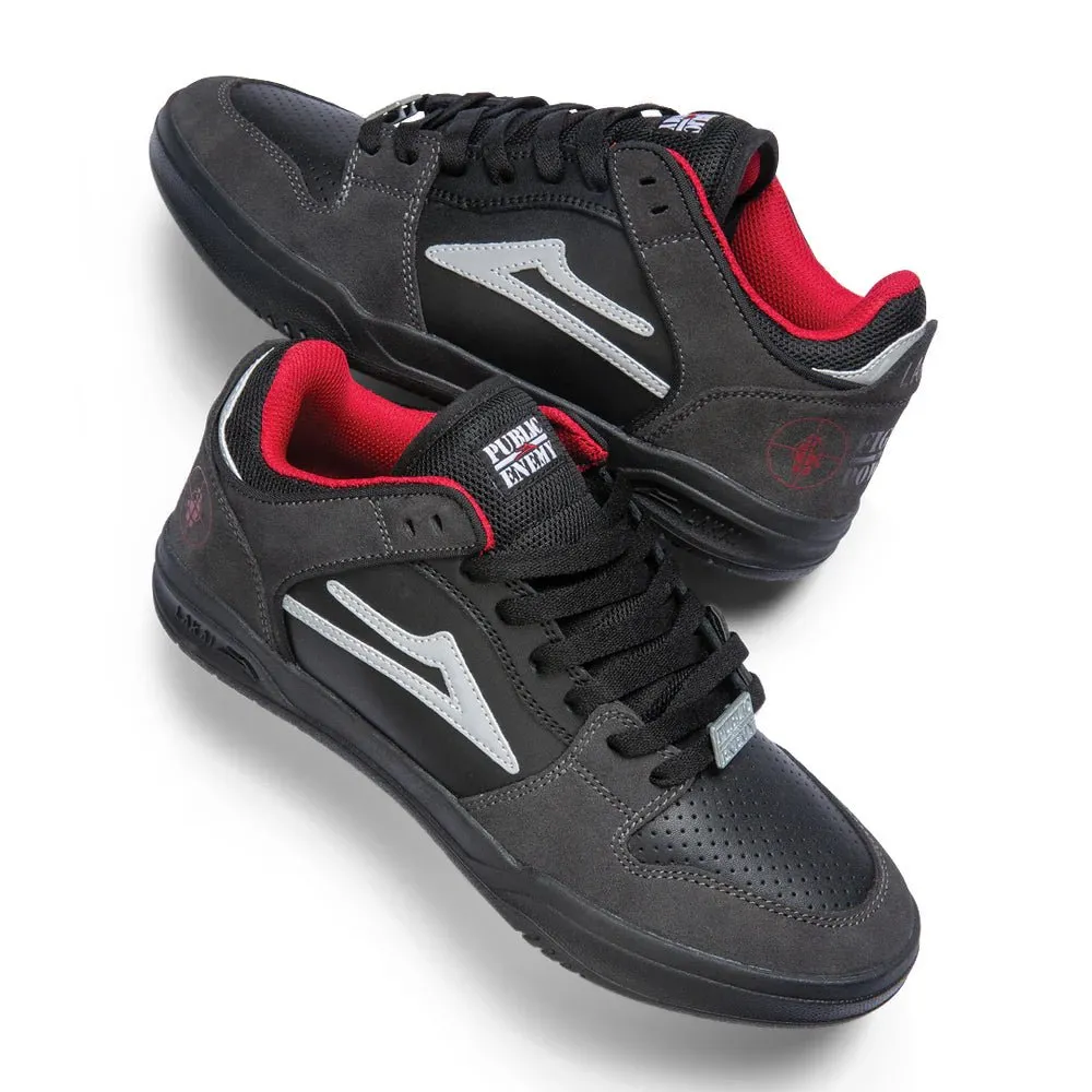 Lakai Telford Low - Public Enemy - Black / Charcoal Suede