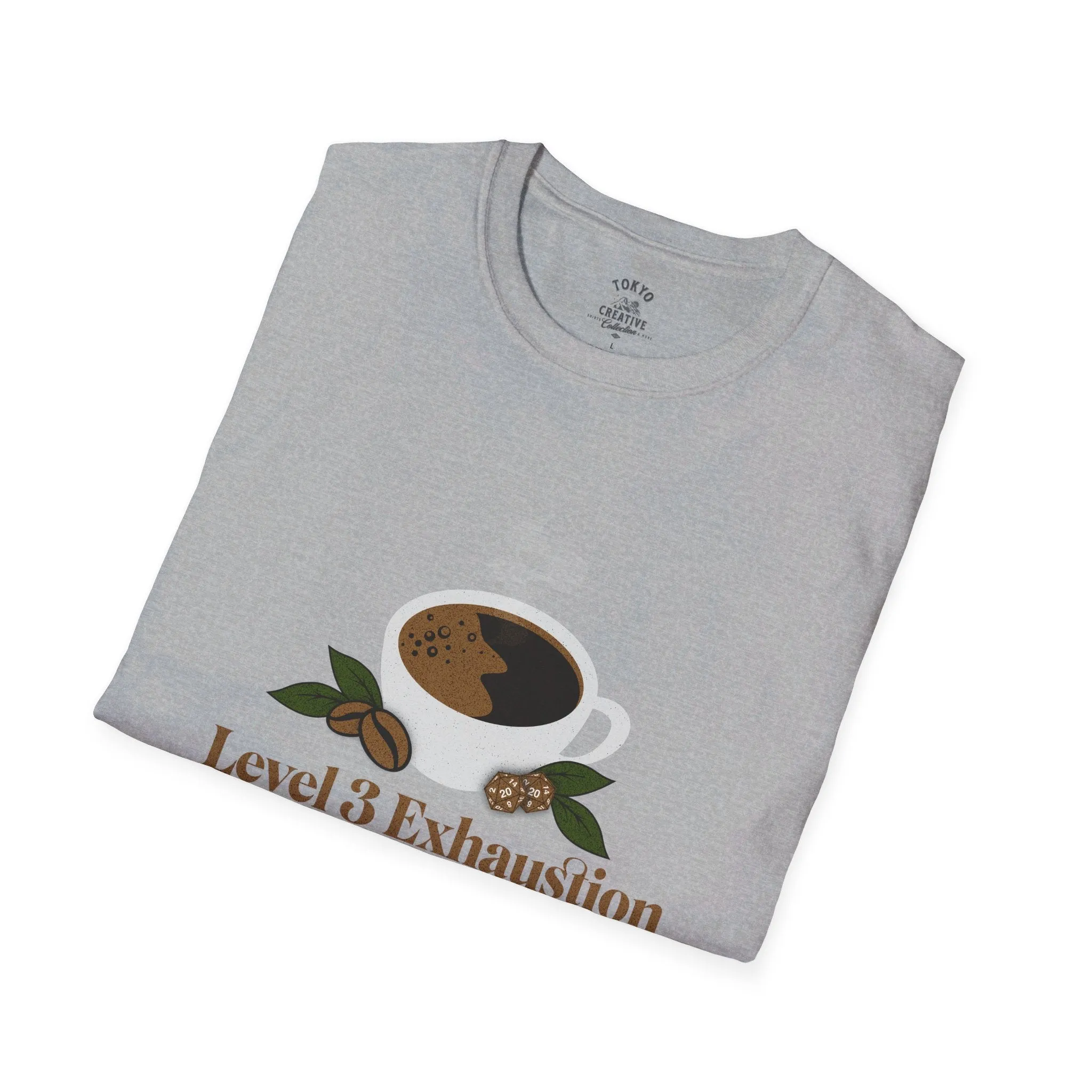 Level 3 Exhaustion Coffee House Shirt - Perfect Tee for Gamers and Coffee Aficionados