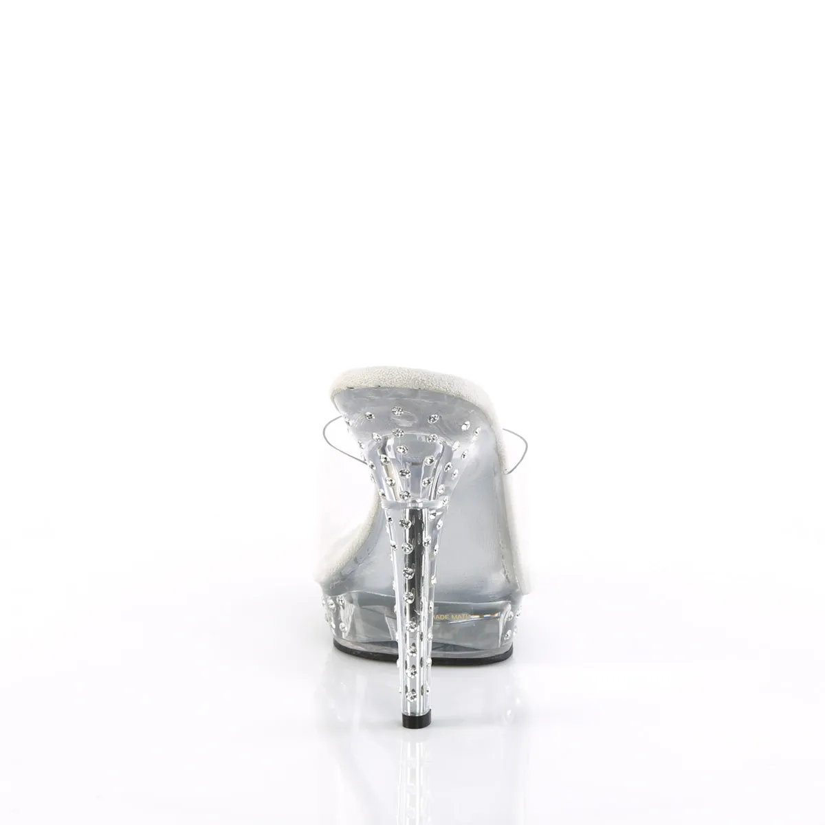 LIP-101SDT Fabulicious 5 Inch Heel Clear Bling Rhinestone Sexy Shoes