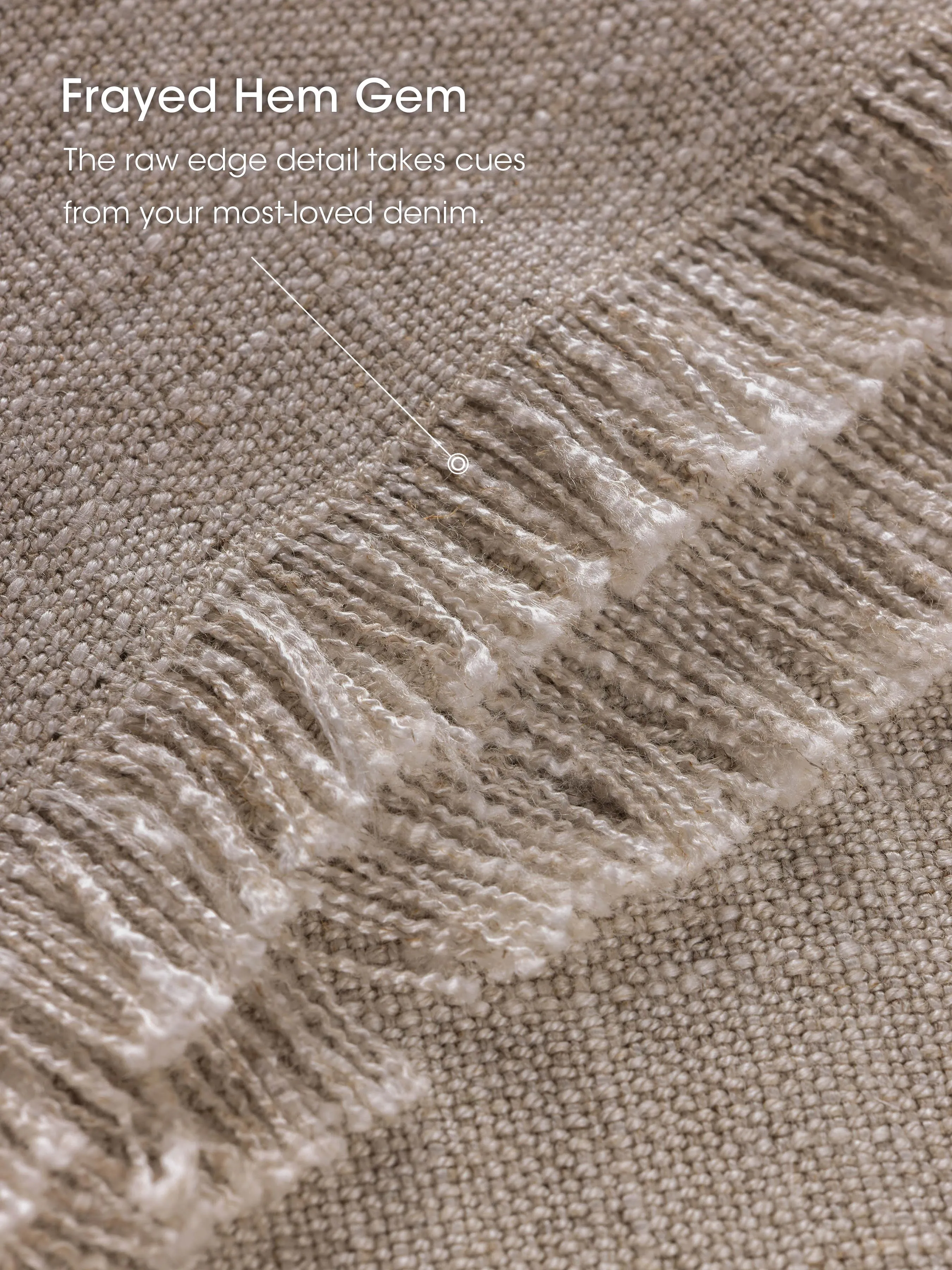 Maisie Linen Raw Hem Straight-Leg Pants