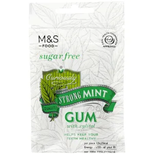 M&S Food Sugar Free Strong Mint Gum 27g