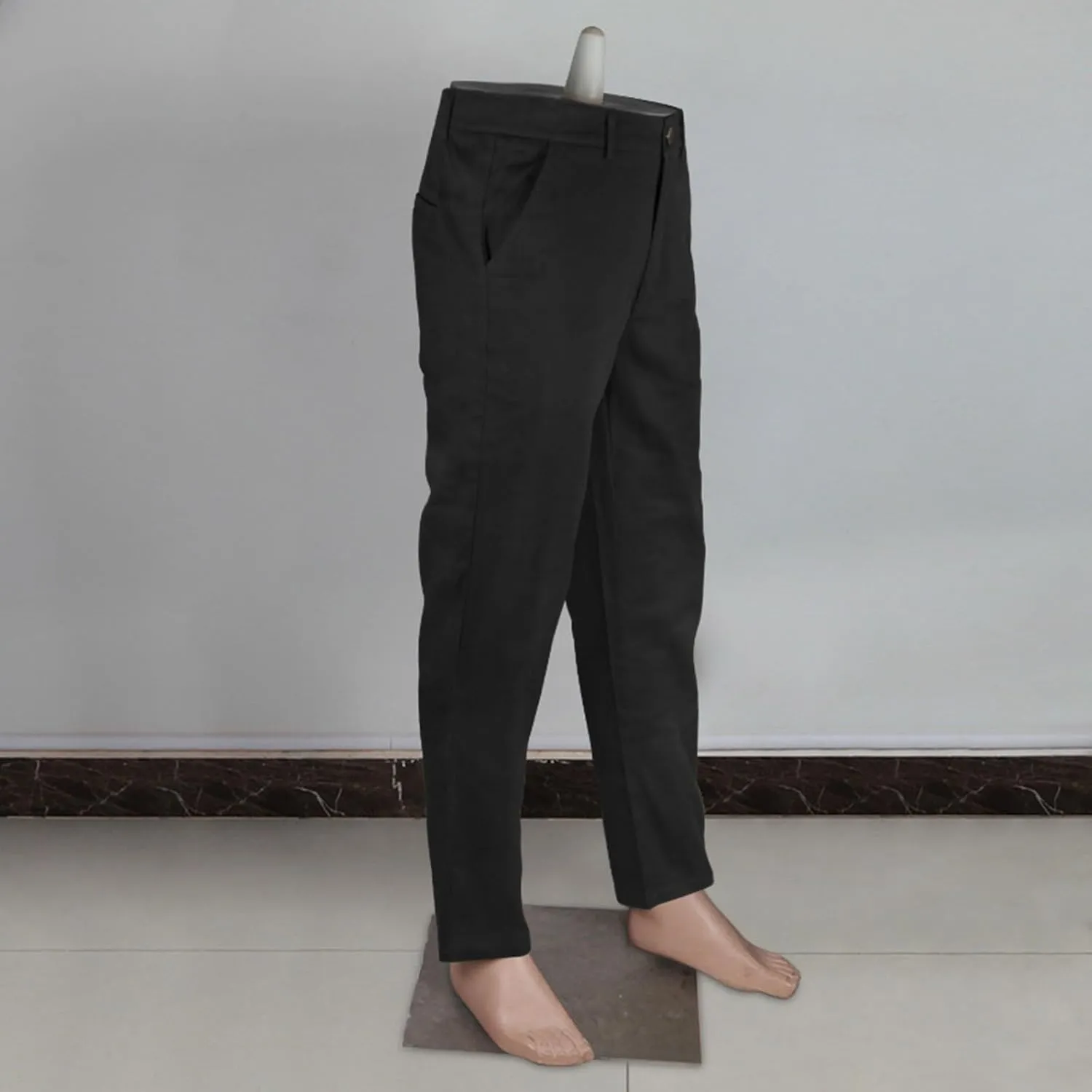 Mens Business Casual Straight Leg Pants Classic Fit Expandable Waist Flat Front Pant Comfy Versatile Travel Trousers
