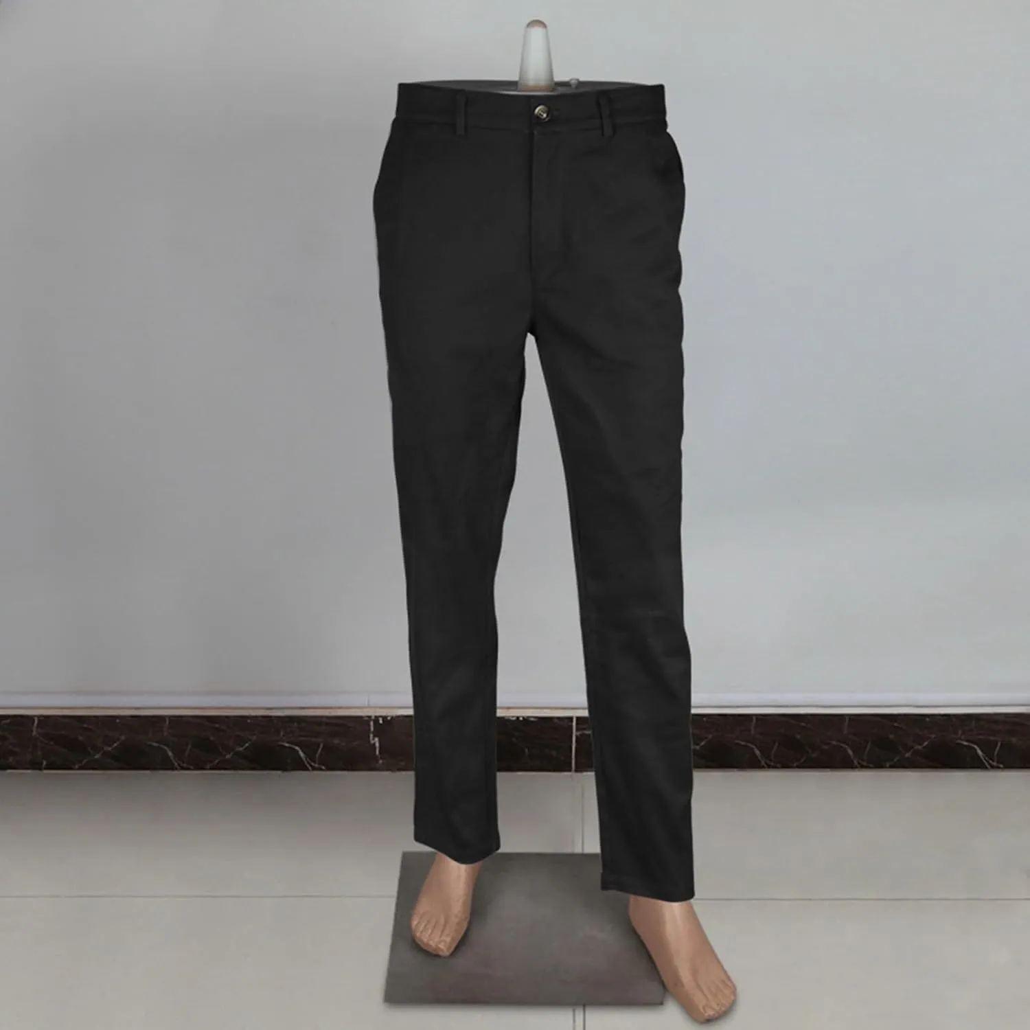 Mens Business Casual Straight Leg Pants Classic Fit Expandable Waist Flat Front Pant Comfy Versatile Travel Trousers