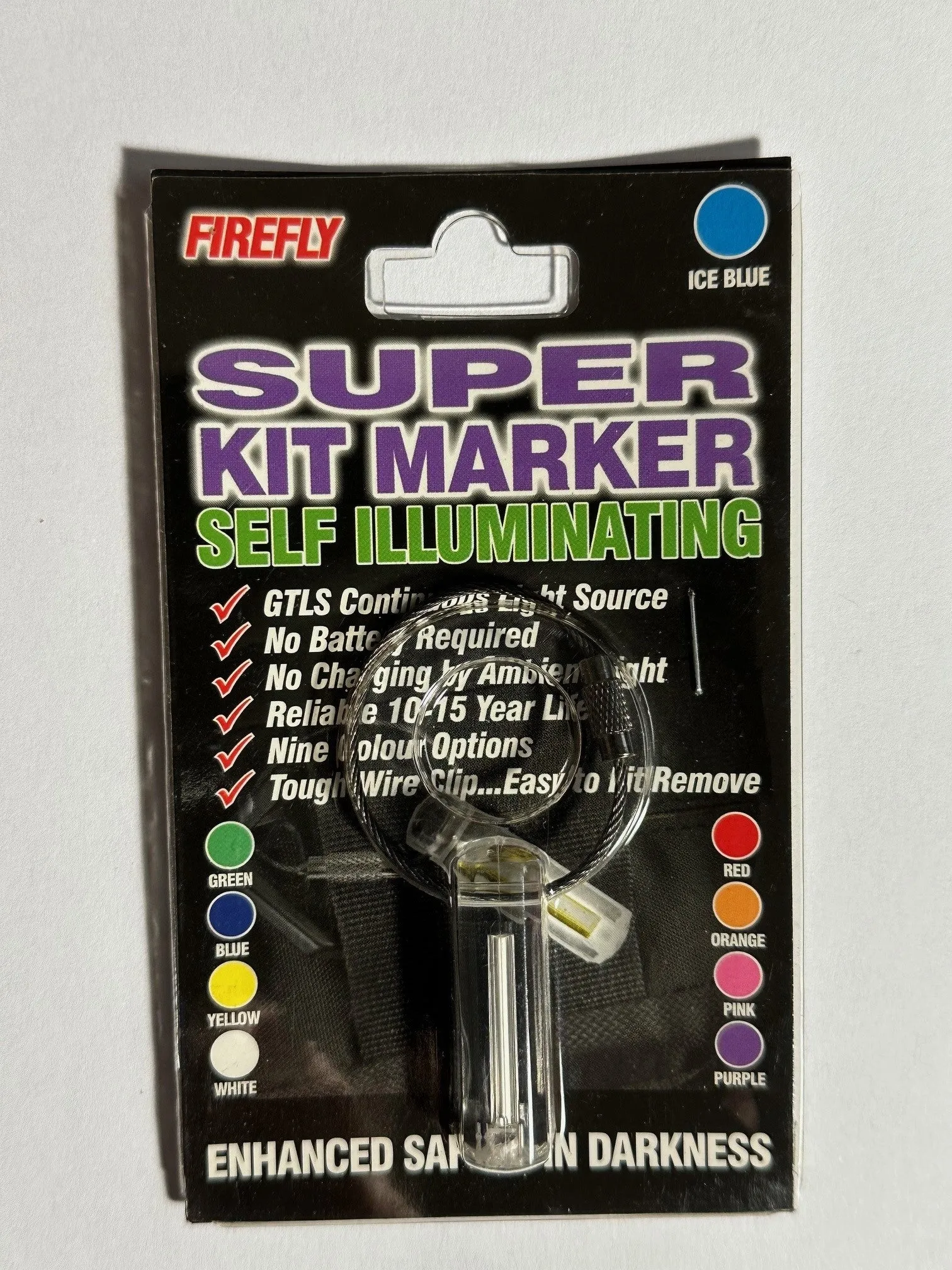 Nite GlowRing - Safety Marker - Tritium - (Clear Case) - 9 Colours