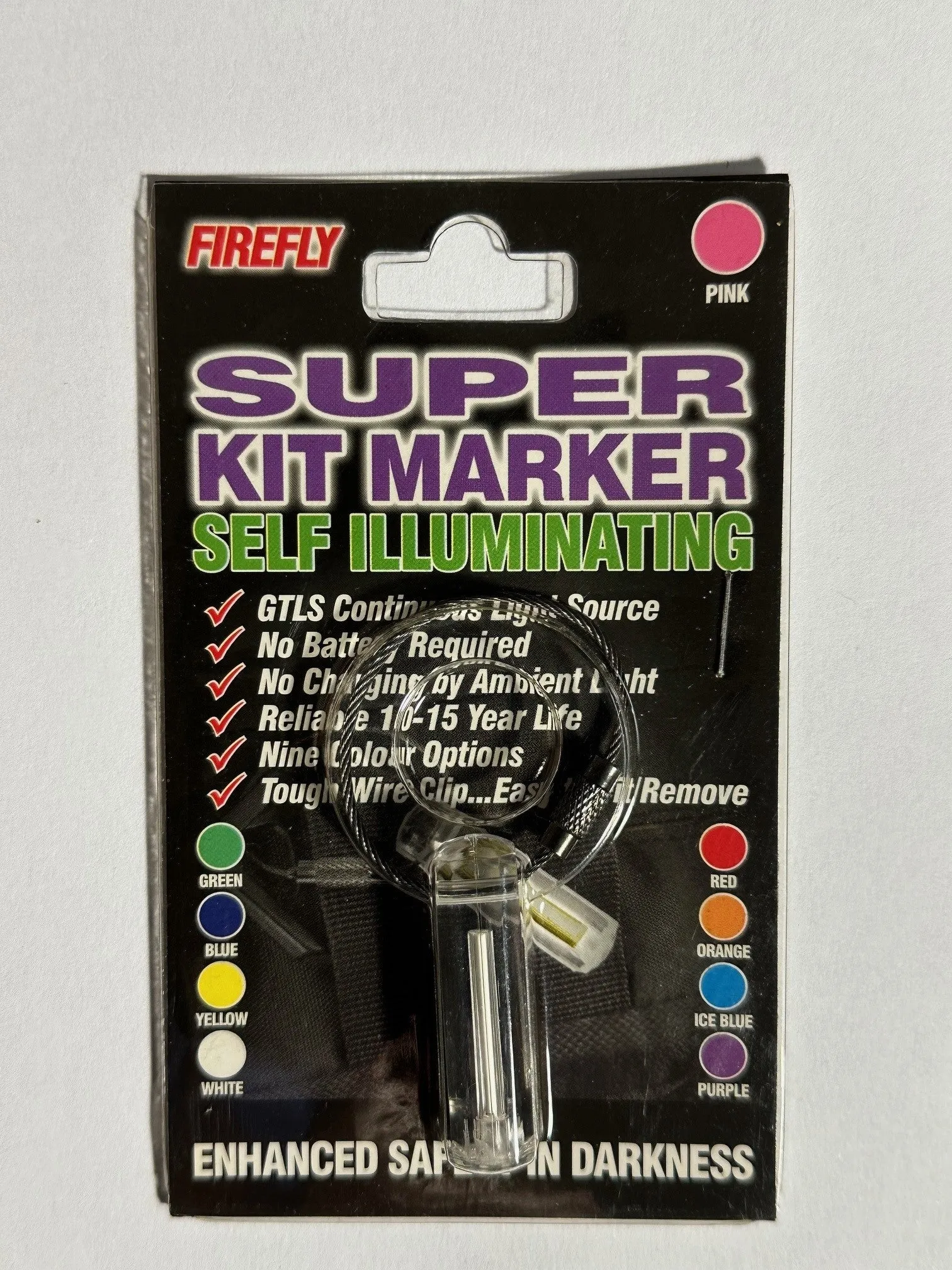 Nite GlowRing - Safety Marker - Tritium - (Clear Case) - 9 Colours