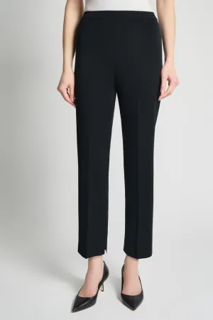 Plus Size Knit Straight-Leg Ankle Pants