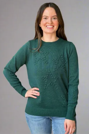 Pompom Star Pullover Green