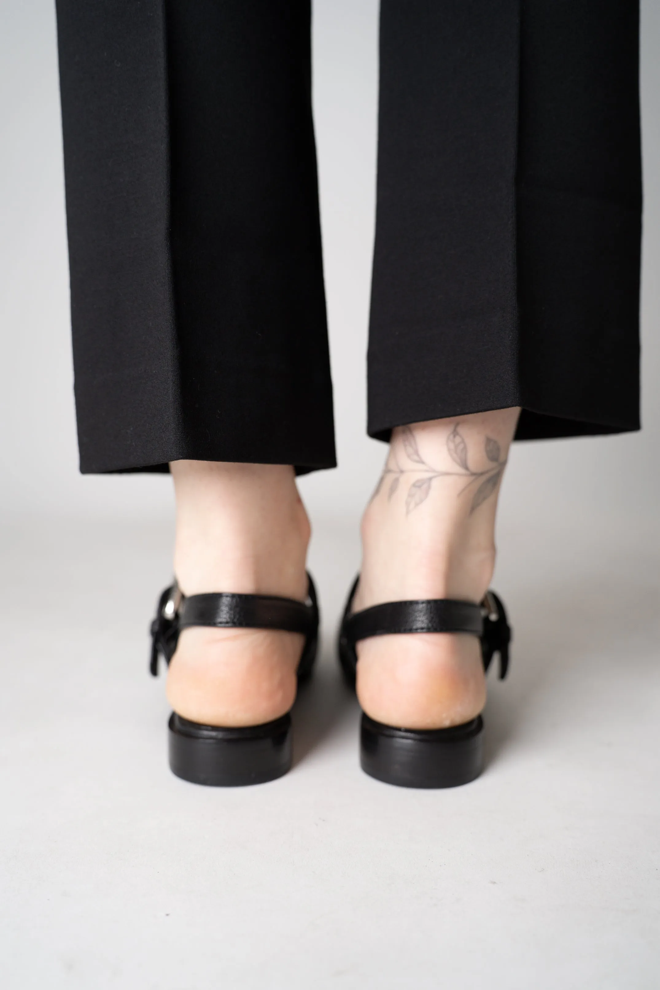Rag & Bone Moto Astra Leather Slingback Flats in Black