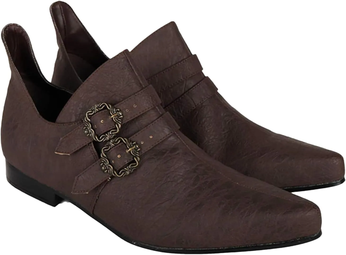 Retro Medieval Renaissance European Palace Buckle Shoes Prince Colonial Dancing Jazz Shoes Halloween Cosplay for Men