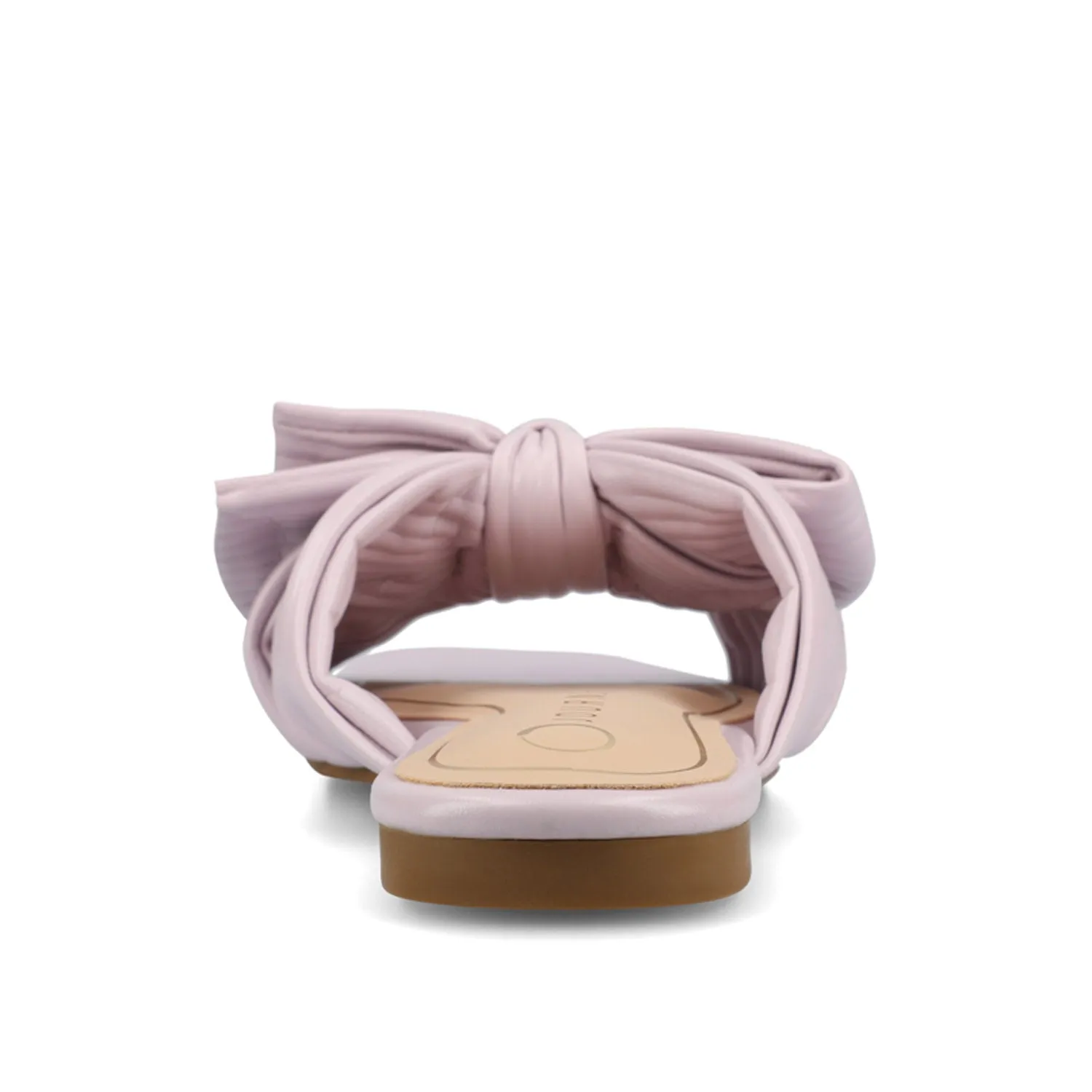 SERLINA PLEATED SLIDE SANDALS IN FOIL