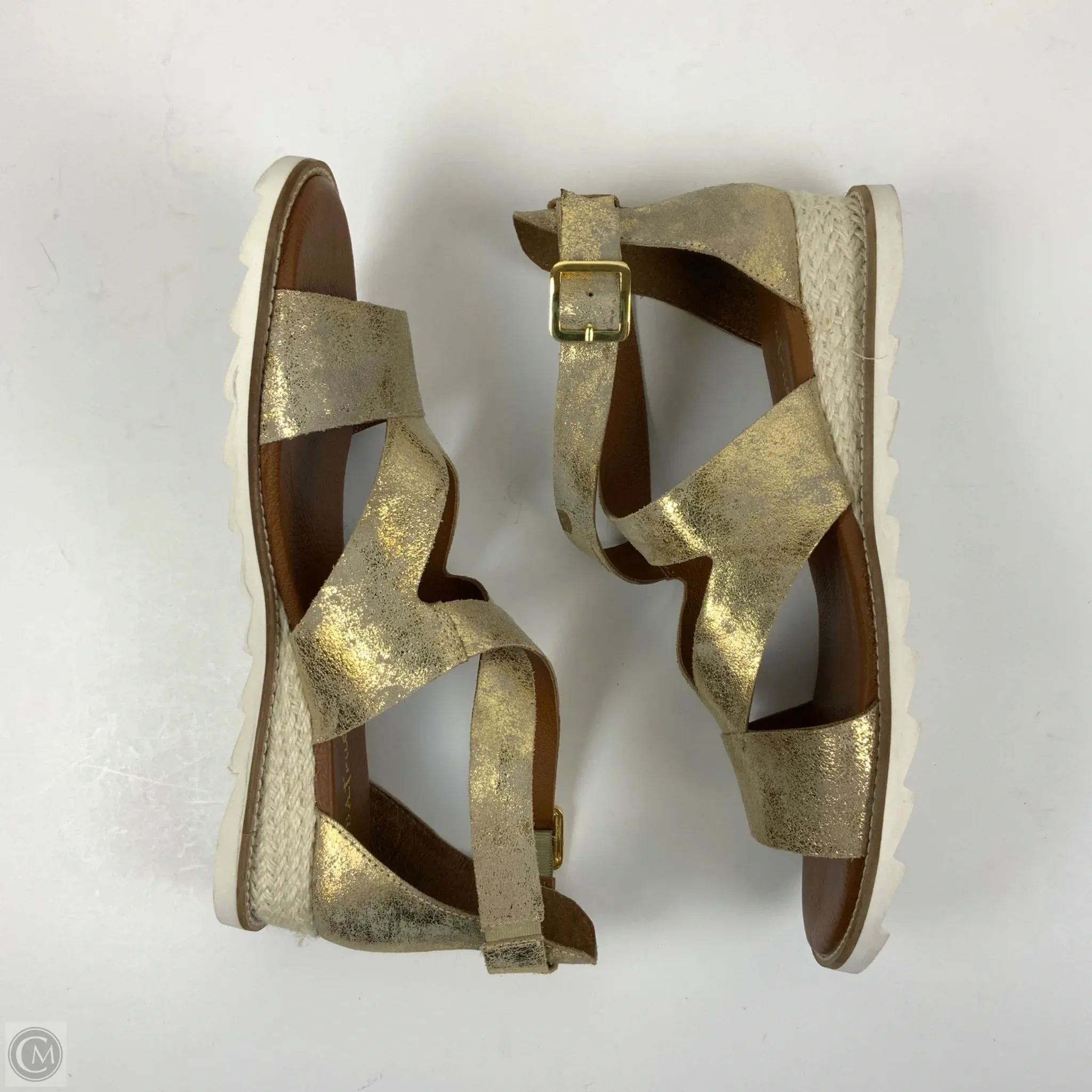 Shoes Flats By Diba In Gold, Size: 13