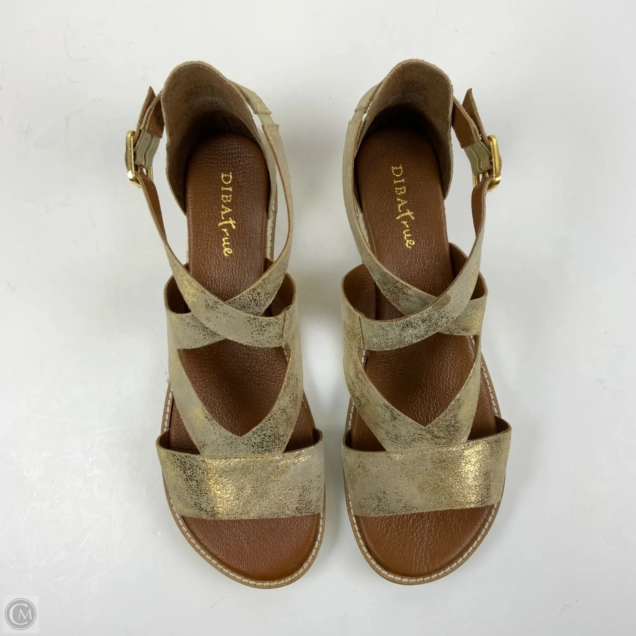 Shoes Flats By Diba In Gold, Size: 13