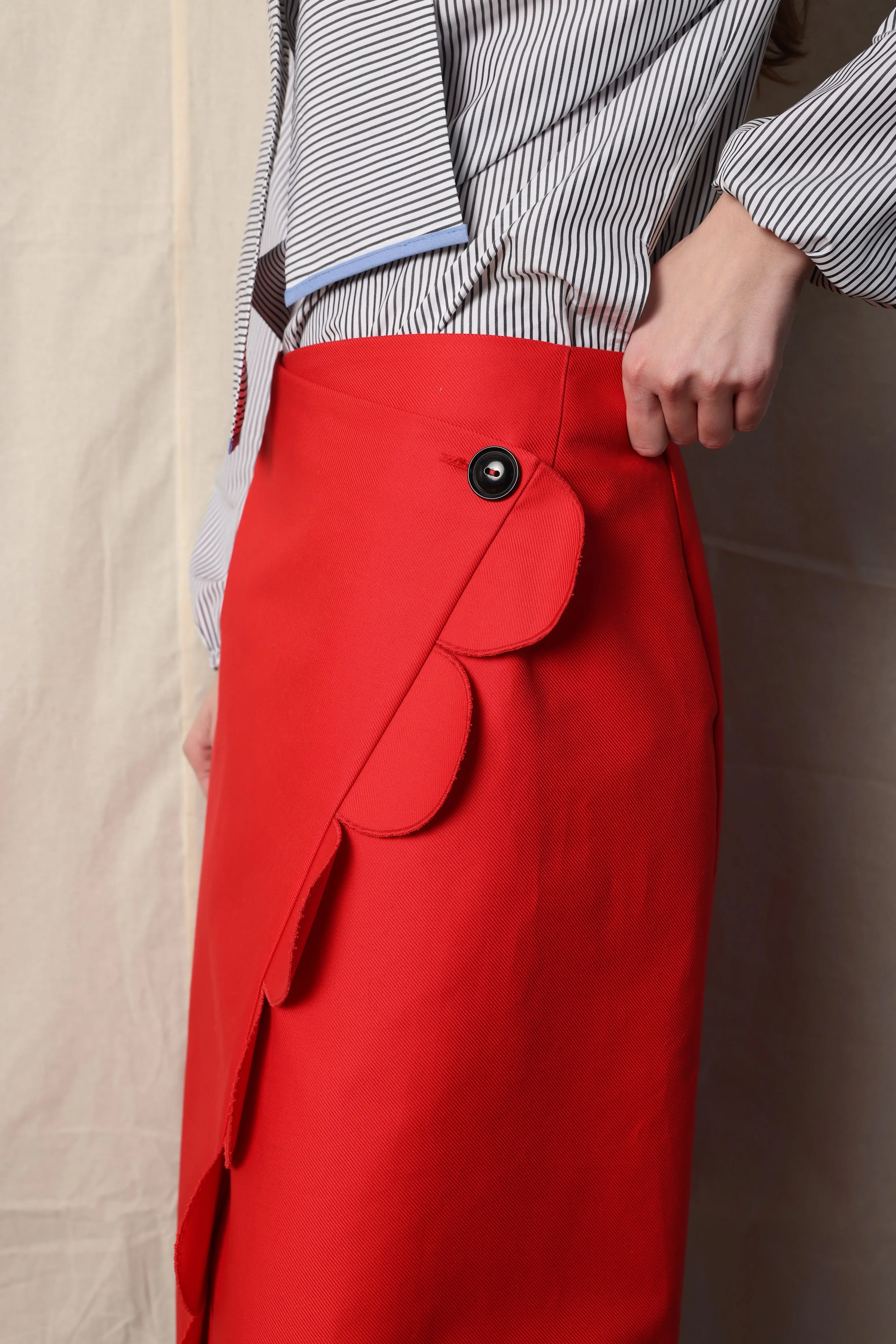 Skirt. Shell. Red