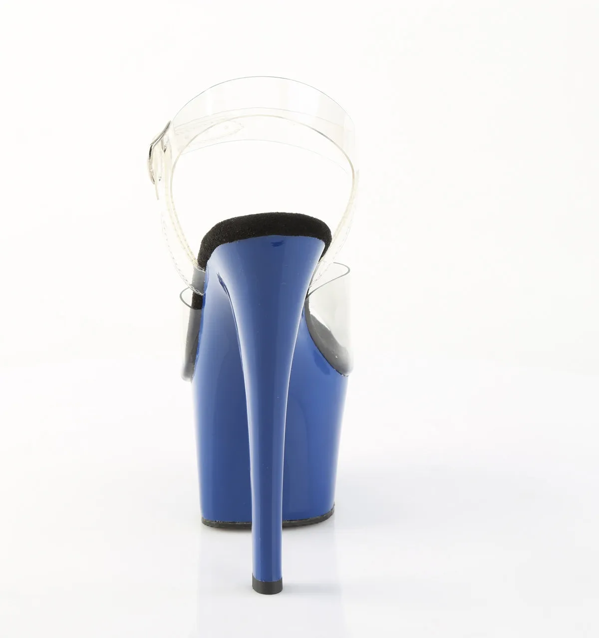 SKY-308 Pleaser Clear/Royal Blue Sexy Platform Shoes (Pole Dancing Heels)