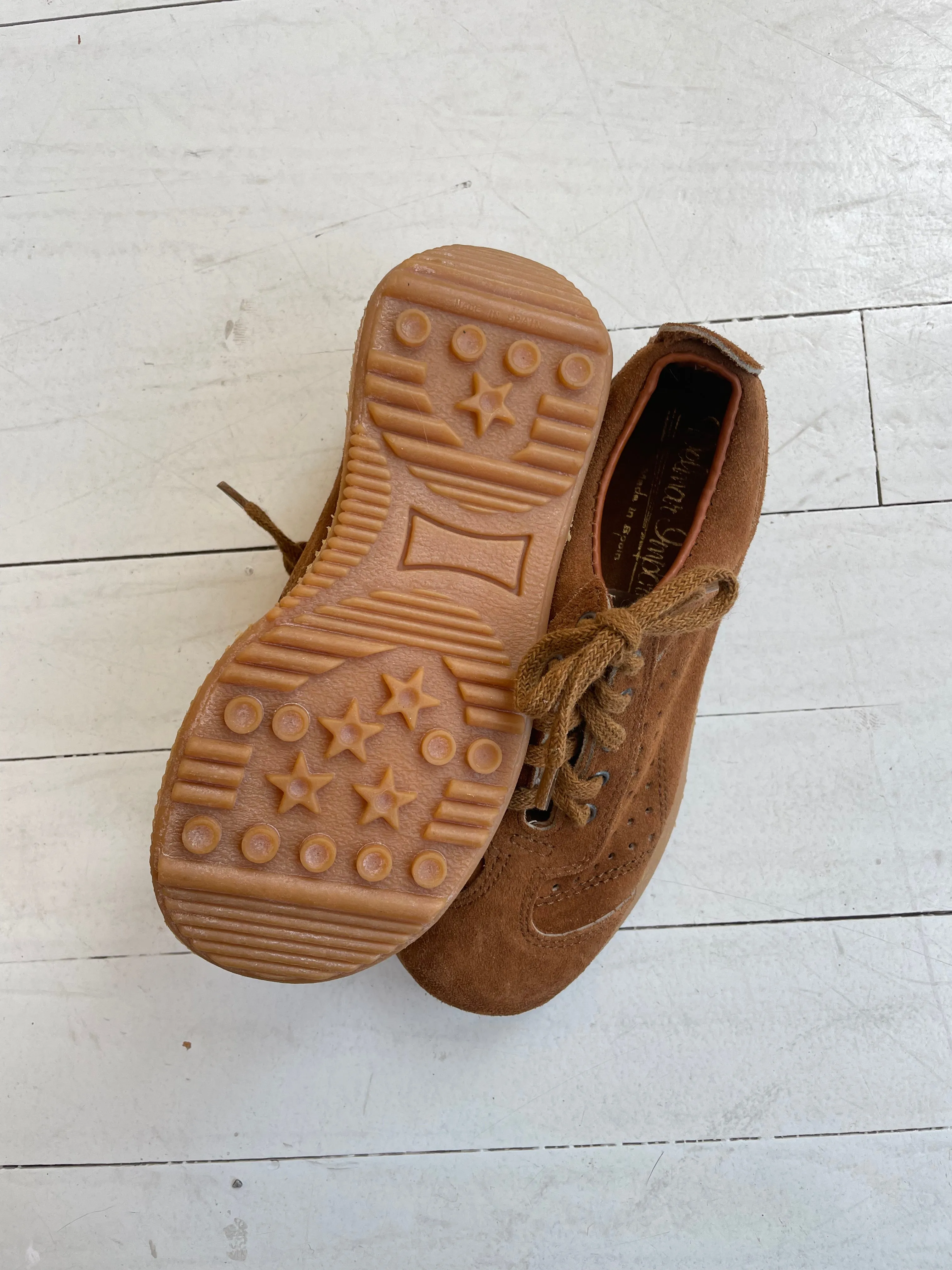 Spanish Suede Platform Oxfords | Size 6.5