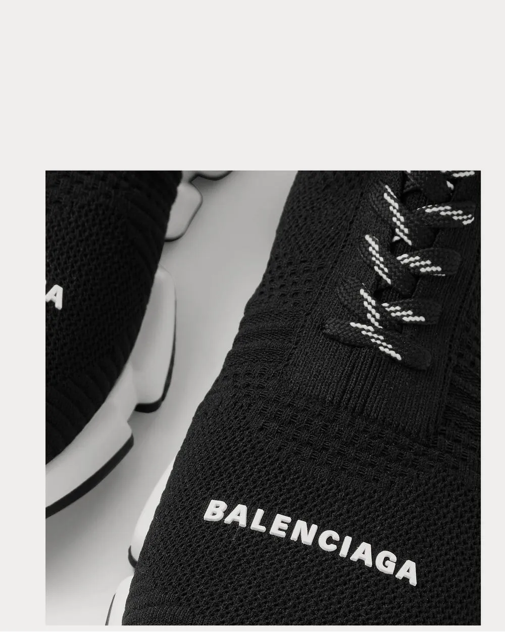 Speed Stretch-Knit  Black high top sneakers