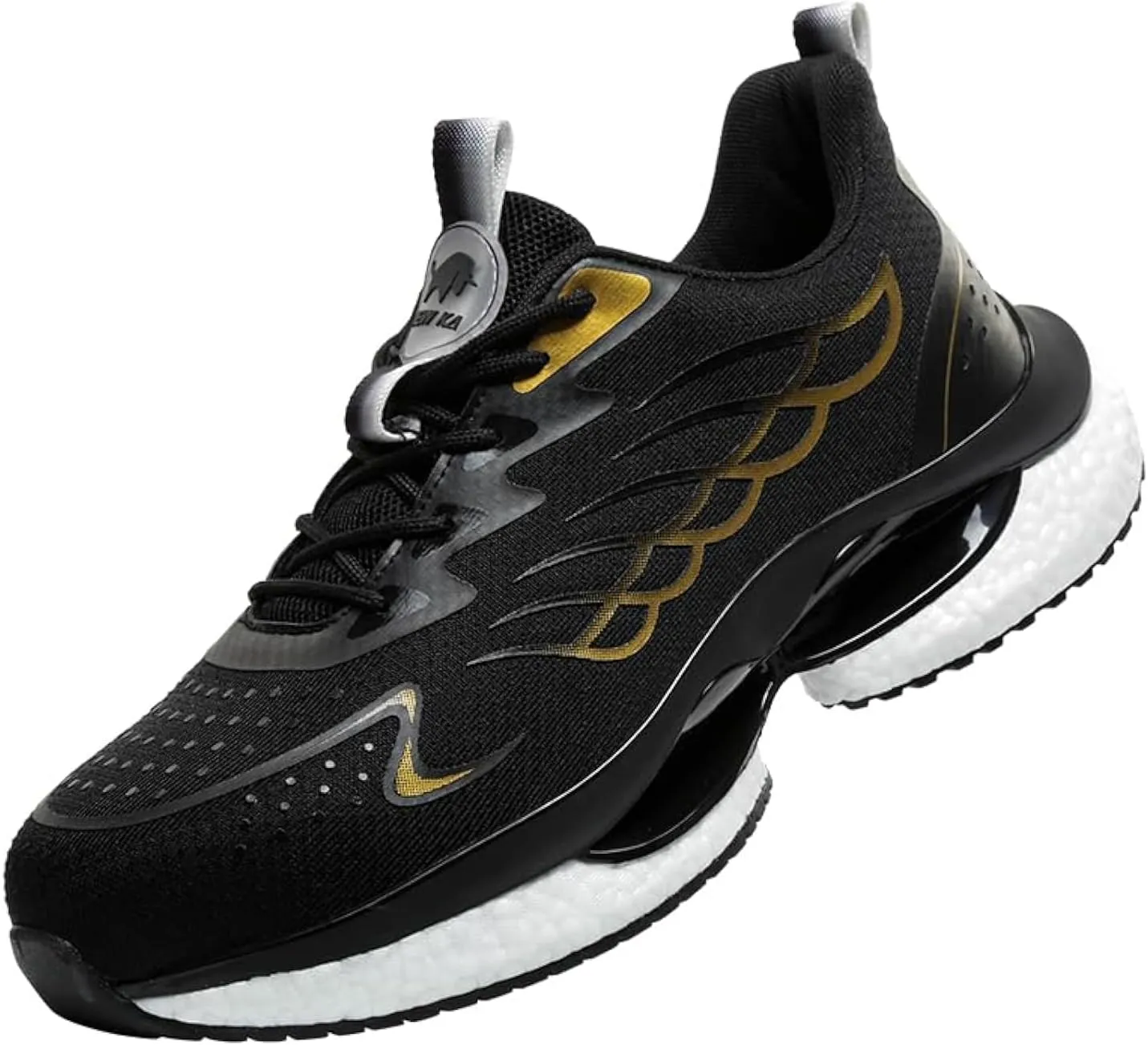 Steel Toe Shoes for Women Men Wide Non Slip Composite Work Sneakers Indestructible Comfortable Safety Tennis Shoes Lightweight Breathable Construction Sneakers Puncture Proof Ergonomic Design