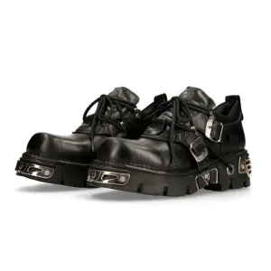 Step into the Dark Side: Gothic Thick-Soled Leather Shoes for a Bold Look 01