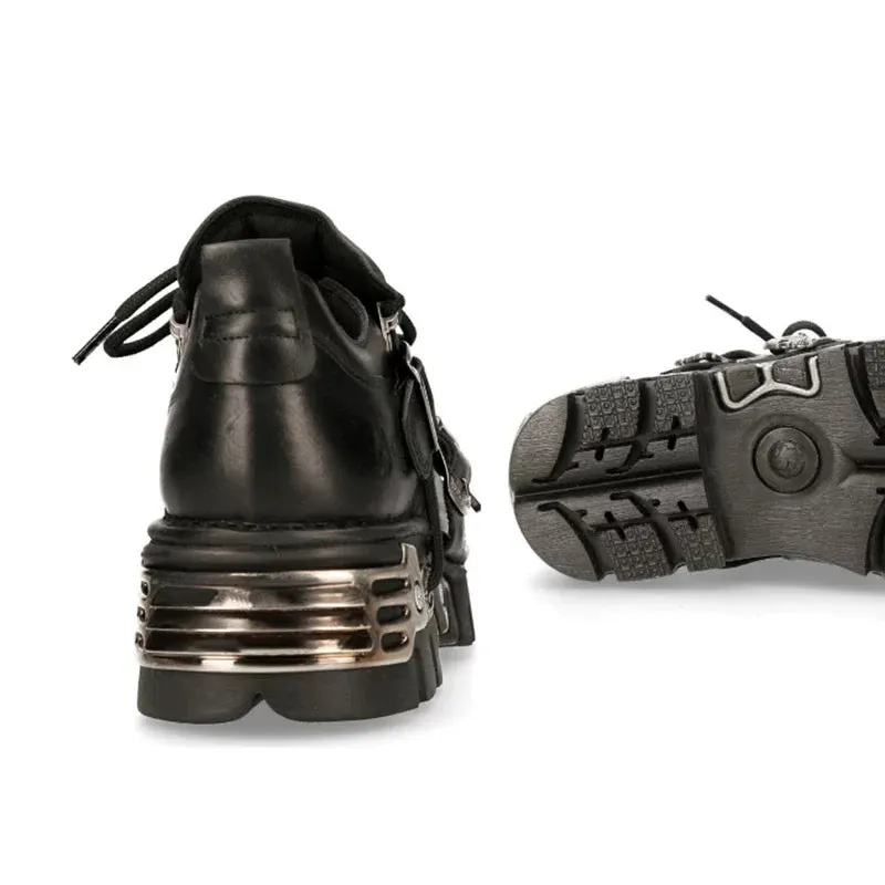 Step into the Dark Side: Gothic Thick-Soled Leather Shoes for a Bold Look 01