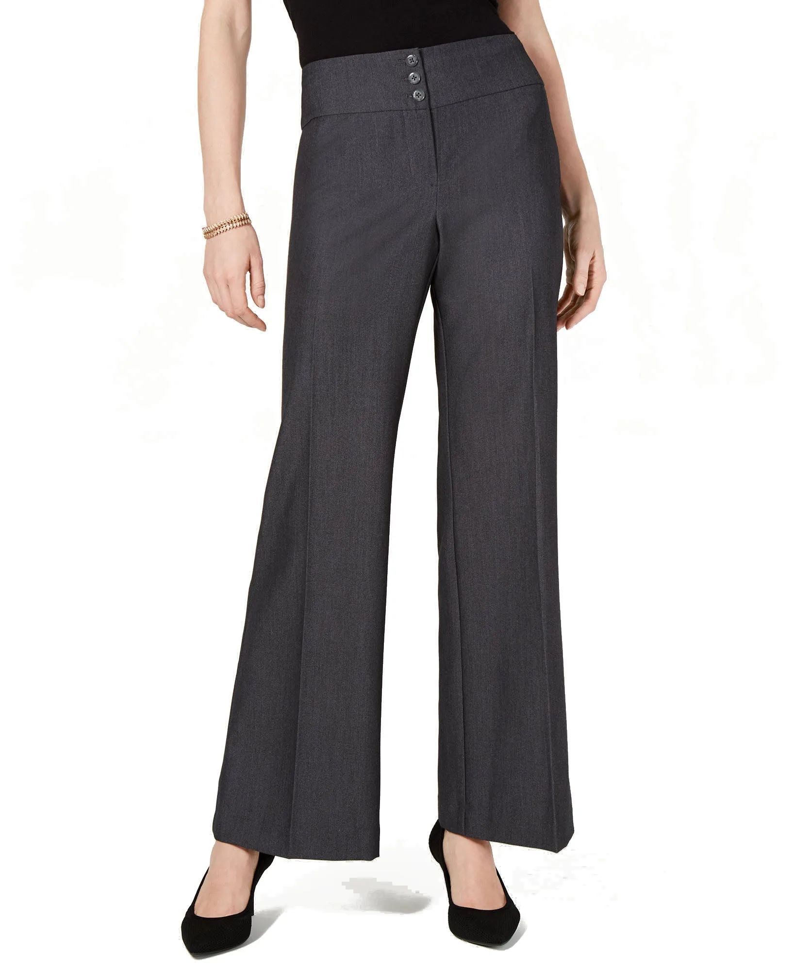 Stretch Wide-Leg Pants