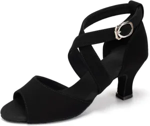 SWDZM Ballroom Dance Shoes Latin Salsa Tango Professional Performance Practice Dancing Shoes,Model FT095
