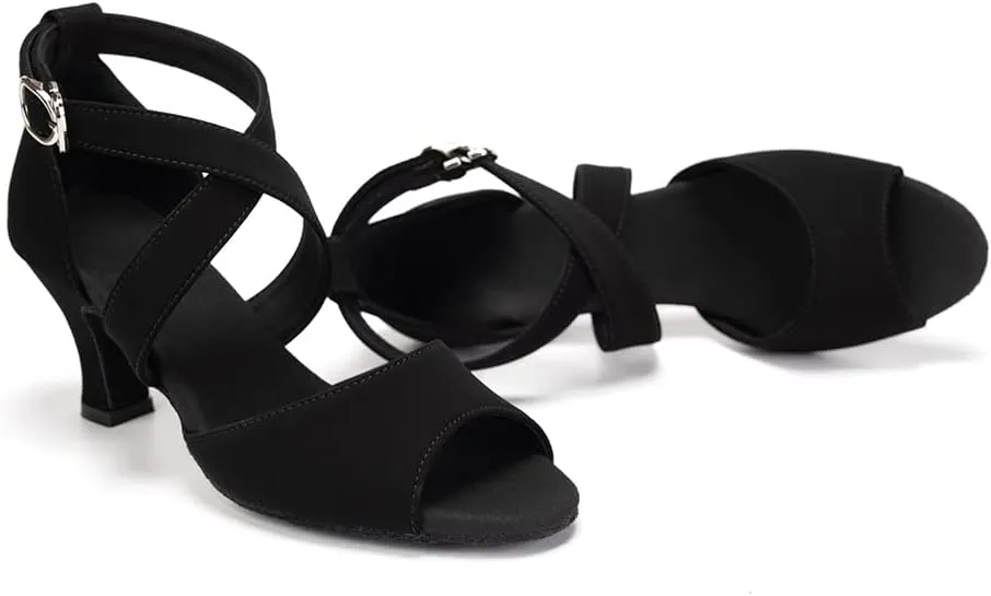 SWDZM Ballroom Dance Shoes Latin Salsa Tango Professional Performance Practice Dancing Shoes,Model FT095