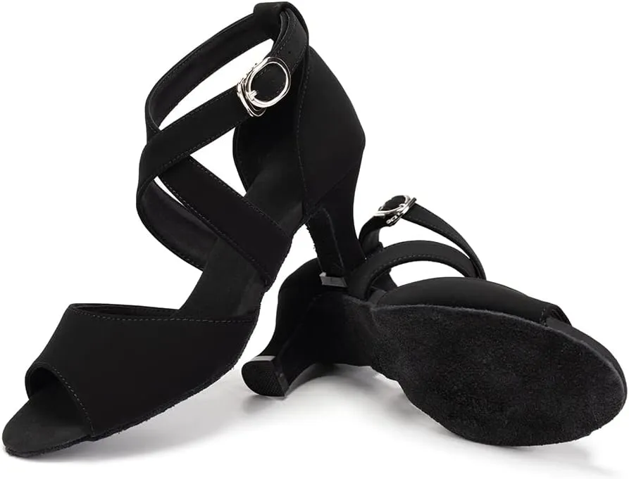 SWDZM Ballroom Dance Shoes Latin Salsa Tango Professional Performance Practice Dancing Shoes,Model FT095