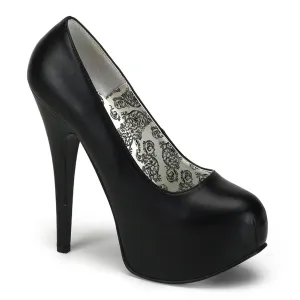 TEEZE-06 Bordello Teeze Black PU Sexy Shoes (Bordello Heels)