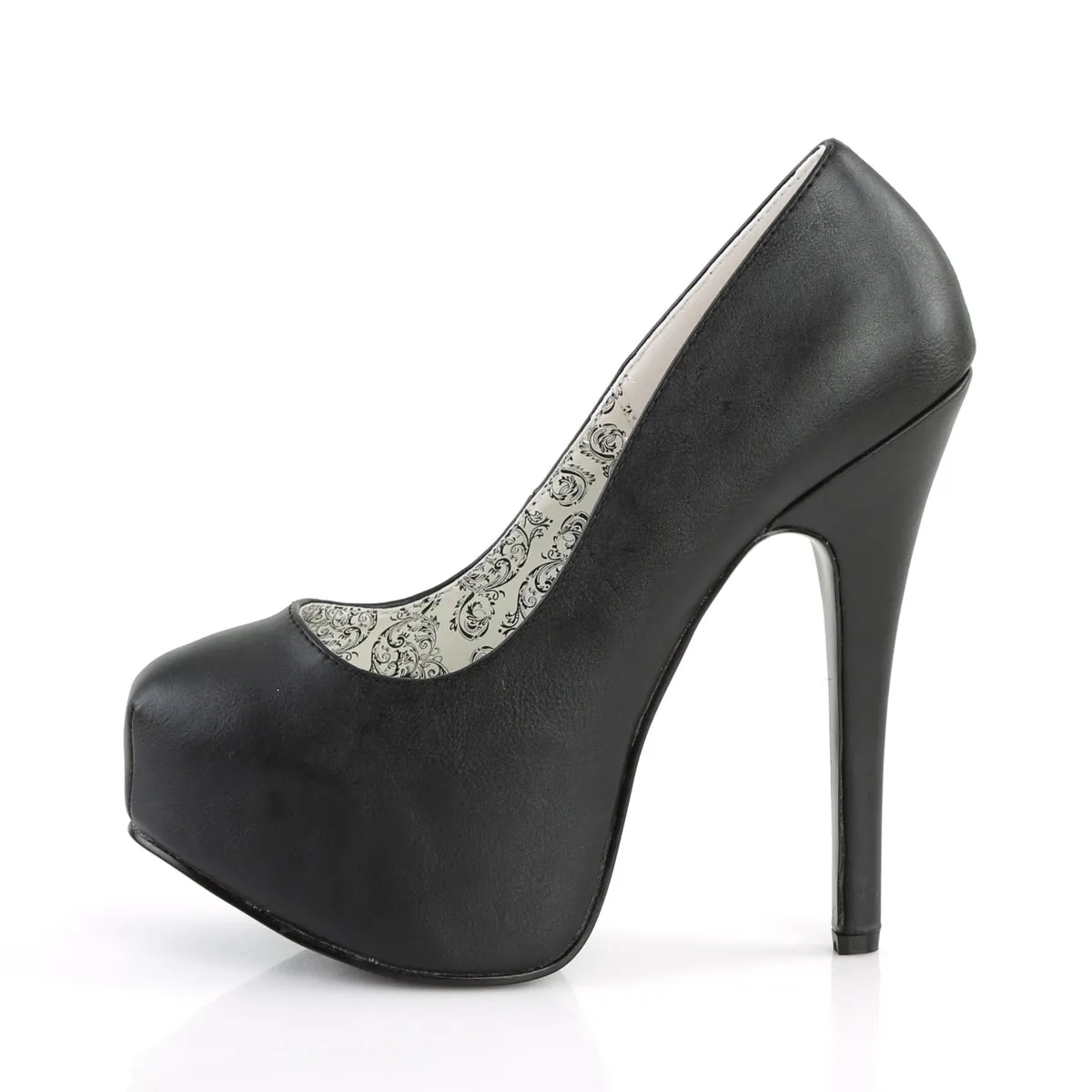 TEEZE-06 Bordello Teeze Black PU Sexy Shoes (Bordello Heels)