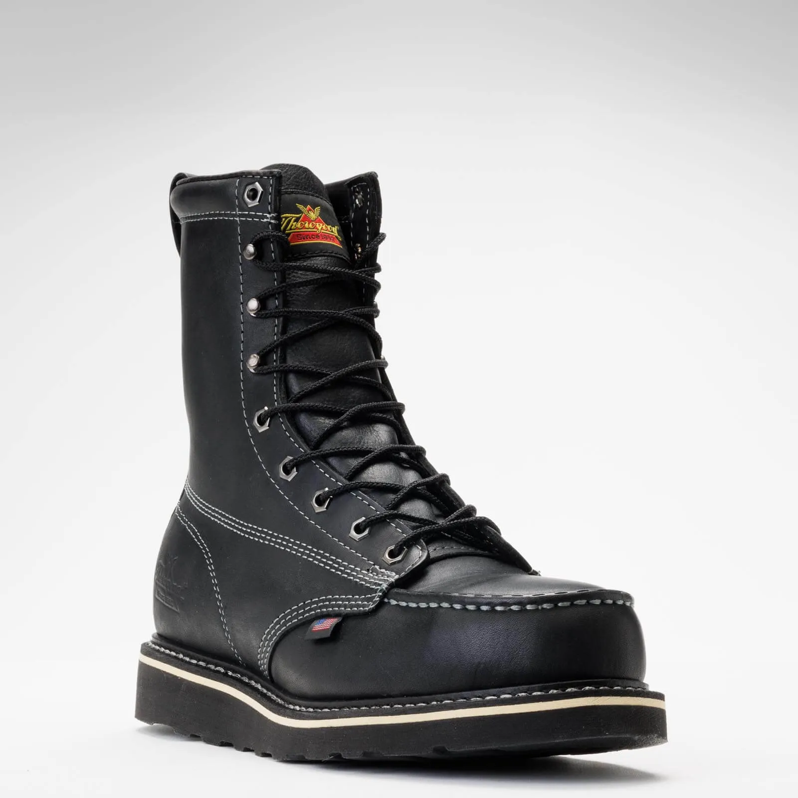 Thorogood Midnight Series 8″ Black Moc Safety Toe