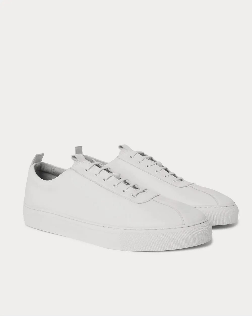 Vegan Leather  White low top sneakers