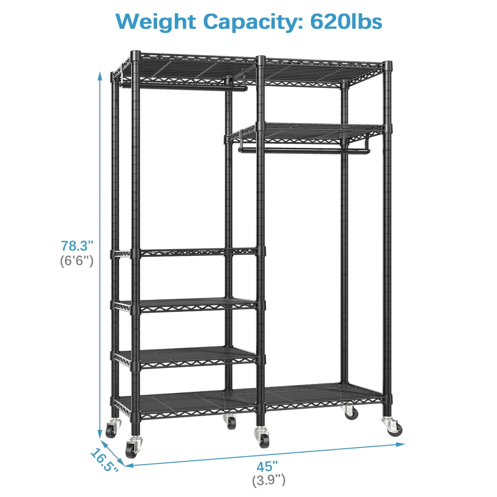 VIPEK R4 Rolling Garment Rack