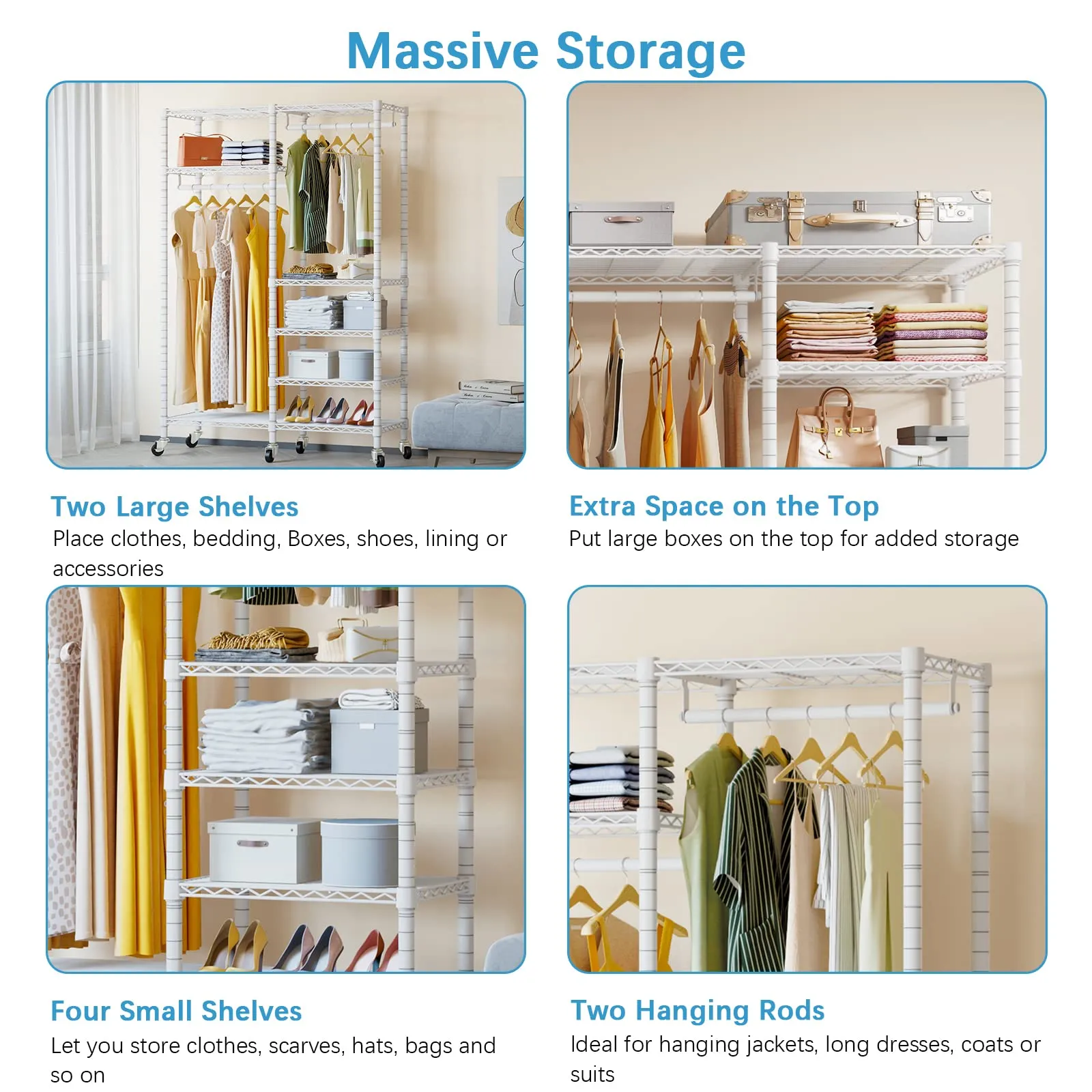 VIPEK R4 Rolling Garment Rack