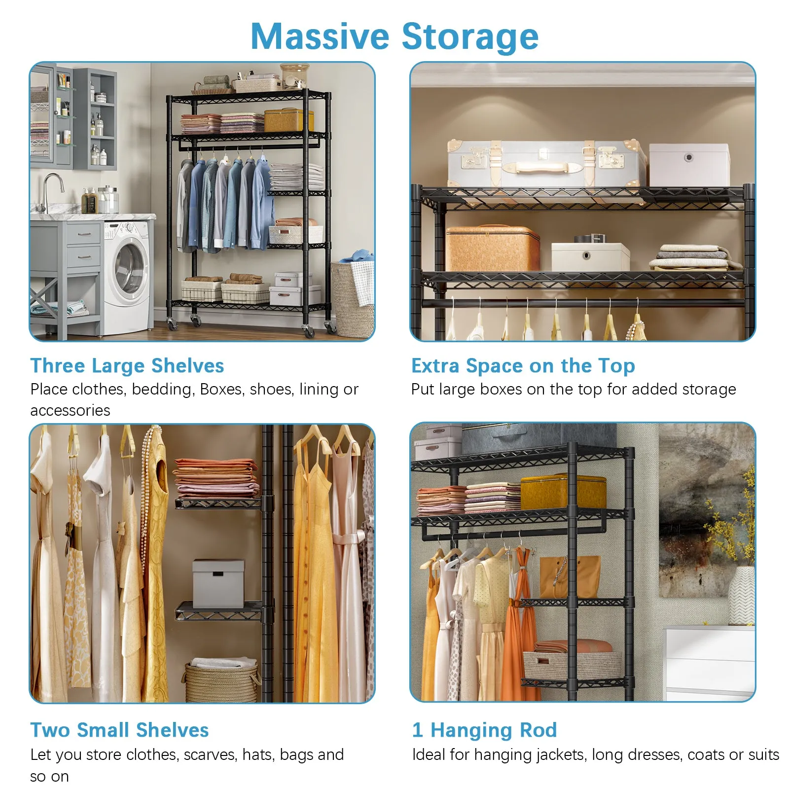 VIPEK V11S Rolling Garment Rack