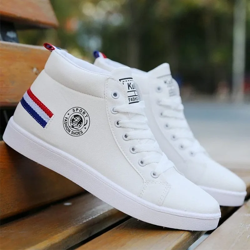 White Leather Shoes/Comfortable Sneakers