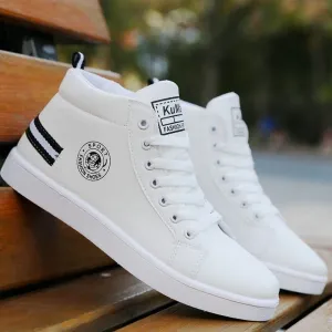 White Leather Shoes/Comfortable Sneakers