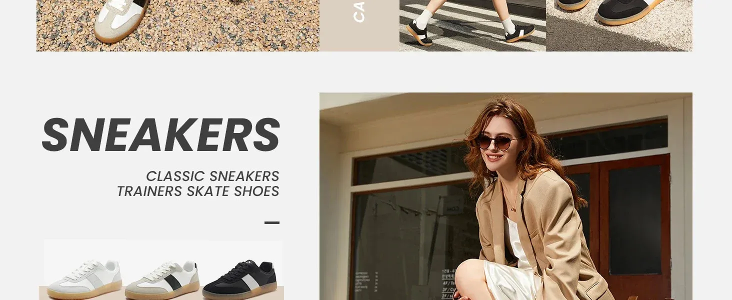 Women's Fashion Sneakers Comfortable Walking Shoes Casual Lace-Up Non Slip Sneakers