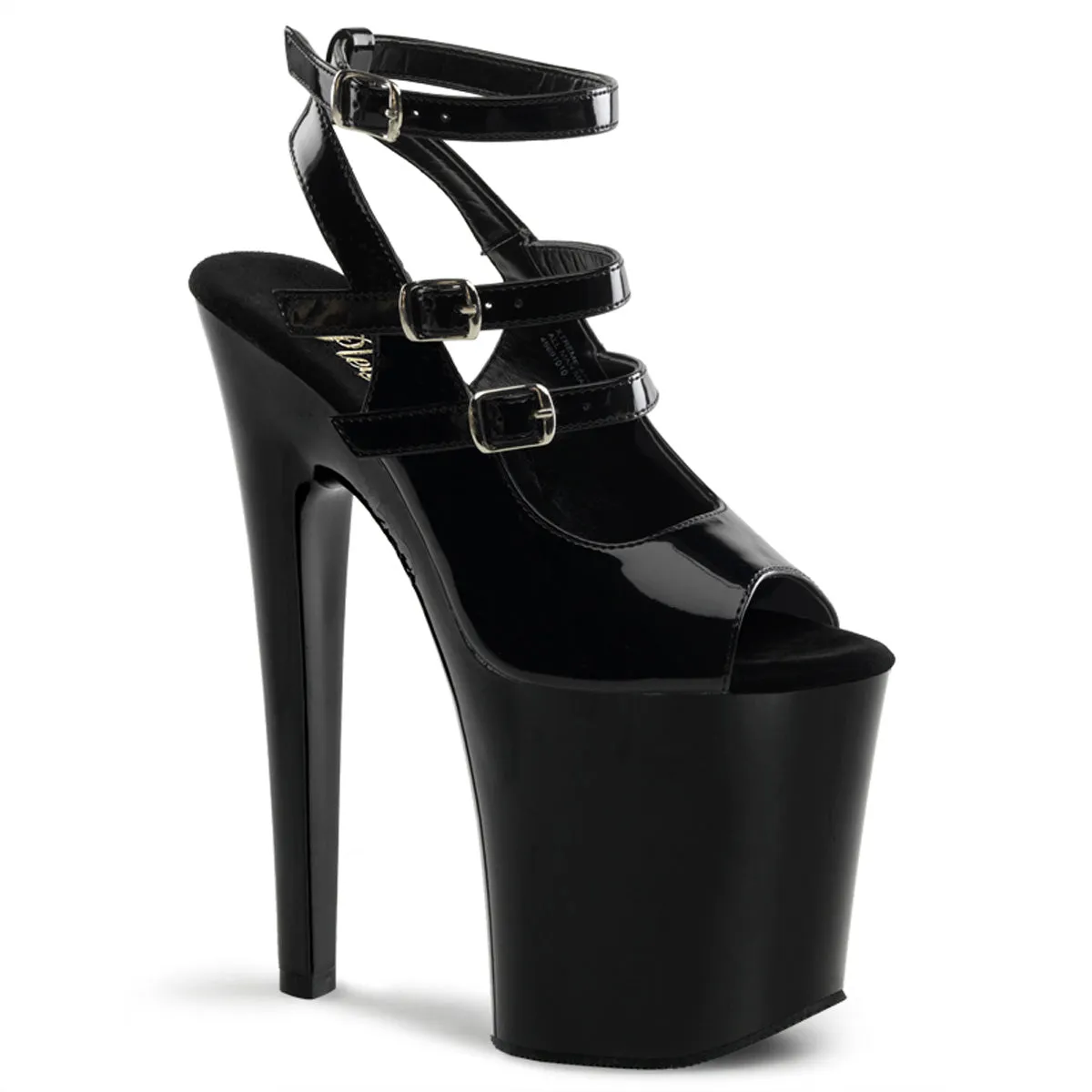 XTREME-873 Pleaser Black Patent Sexy Platform Shoes (Pole Dancing Heels)