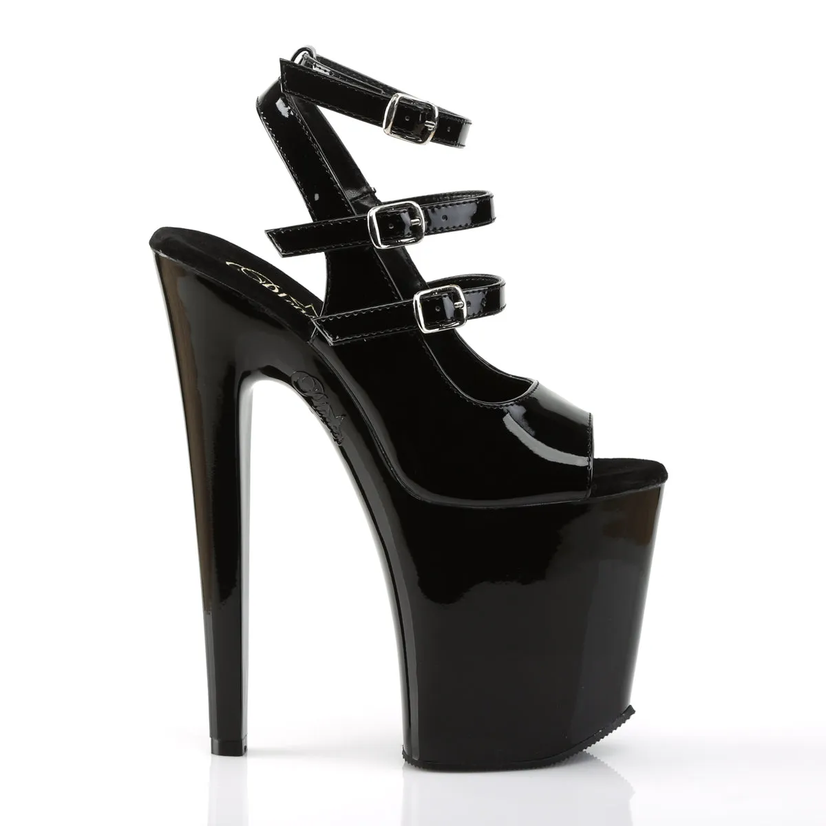 XTREME-873 Pleaser Black Patent Sexy Platform Shoes (Pole Dancing Heels)
